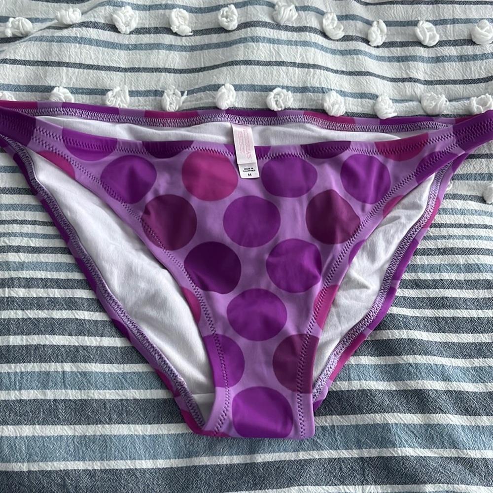 Victoria Secret Purple Polka Dot Bikini Bottoms
